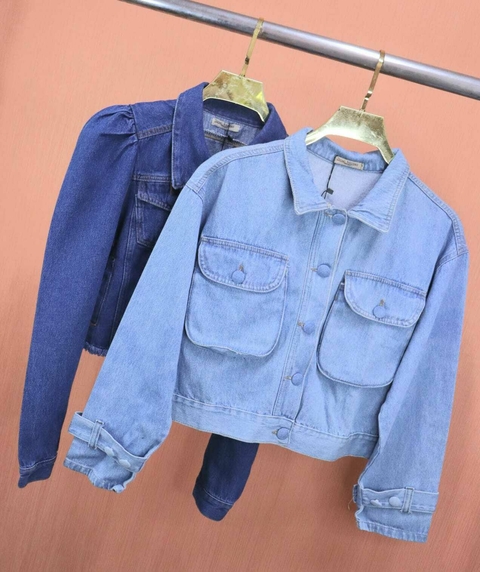 Modas Domi Jaqueta Jeans com Botões Forrados 6264.3