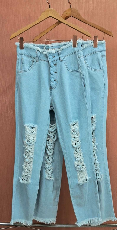 Modas Domi Calça Jeans Barra Desfiada 8426