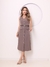 Modas Domi Vestido Chemise Alfaiataria Gabardine Midi Botões Frontais 195 - comprar online