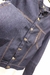 Modas Domi Jaqueta Jeans Feminina Manga Longa Detalhada com Zíper Fechamento em Botão J1809 - Modas Domi