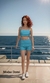 Modas Domi Conjunto Alfaiataria Moda Praia Shorts e Cropped Verão 048
