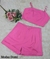 Modas Domi Conjunto Feminino Alfaiataria Cropped e Shorts Fechamento em Botão B048 na internet