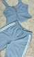 Imagem do Modas Domi Conjunto Feminino Calça Esportiva com Blusa Cropped Regata Moderno LT208