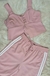 Modas Domi Conjunto Feminino Calça Esportiva com Blusa Cropped Regata Moderno LT208 - comprar online