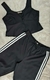 Modas Domi Conjunto Feminino Calça Esportiva com Blusa Cropped Regata Moderno LT208