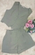 Imagem do Modas Domi Conjunto Feminino 2 Peças Luis Twill Colete e Shorts Meia Coxa Moderno Moda Verão LT203