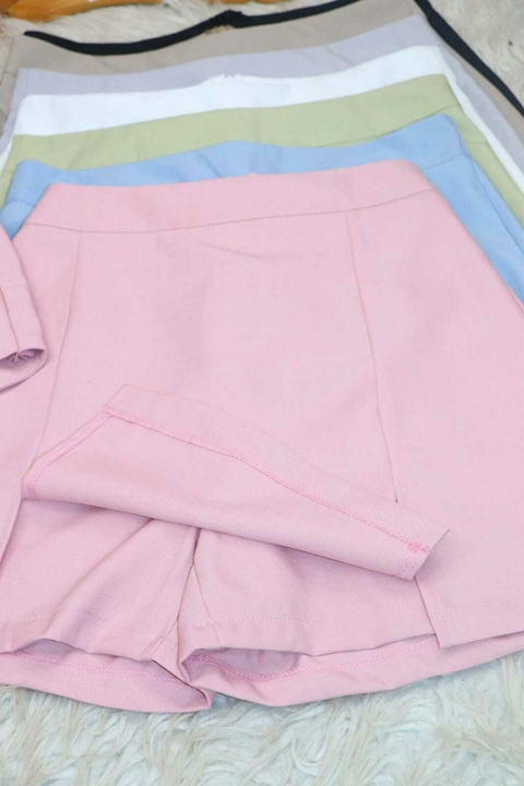 Modas Domi Conjunto Feminino Cropped e Shorts Saia Modelo Verão Moda 2025 LT210