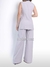 Modas Domi Conjunto Luis Twill Feminino Calça e Blazer Moderno Elegante Estilo Terno 862000