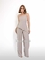 Imagem do Modas Domi Conjunto Positano Calça Pantalona e Blusa Assimétrica com Alça Fina Elastano nas Costas Tendência 863000