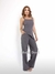 Modas Domi Conjunto Positano Calça Pantalona e Blusa Assimétrica com Alça Fina Elastano nas Costas Tendência 863000