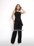 Modas Domi Conjunto Positano Calça Pantalona e Blusa Assimétrica com Alça Fina Elastano nas Costas Tendência 863000 - Modas Domi