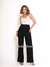 Modas Domi Calça Luis Twill Feminina Estilo Social Bolsos Laterais Detalhe com Bolso Atrás 864000