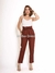 Modas Domi Calça Feminina Amarante Estilo Capri Cigarette com Laço 86700 - Modas Domi
