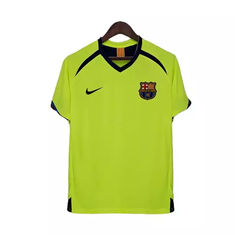 Camisa Barcelona Retrô 2005/2006 Verde Limão - Nike