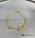 Pulseira Inspiração Gucci Dourada com Micro Zircônia