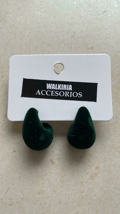 Aros gota terciopelo - tienda online