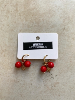 Aros cereza rojo