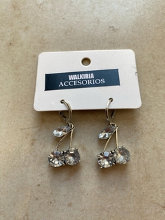 Aros cereza plateado
