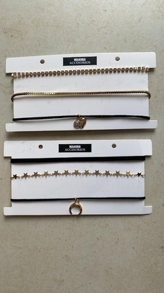 Set de choker por tres