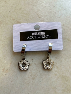 Aros flor strass - comprar online