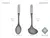SET 6 UTENSILIOS HUDSON DE NYLON COLOR GRIS CON MANGO DE AC. INOX Y BASE COLGANTE - tienda online