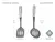 Imagen de SET 6 UTENSILIOS HUDSON DE NYLON COLOR GRIS CON MANGO DE AC. INOX Y BASE COLGANTE