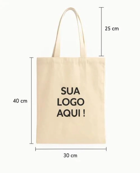 ECOBAG ALGODÃO NATURAL PERSONALIZADA