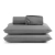 Kit Jogo de Cama Casal Bianca 3 Peças Colchão Casal Microfibra Cinza Cor: Cinza