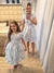 Vestido Blogueirinha Mãe e Filha Melissa Branco e Azul Listrado (VESTMAEFLHALISDO) - SamKid