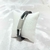 BRACELETE COURO MARROM LINHAS BRANCAS PLACA SILVER BCCMLBPS80280 - comprar online