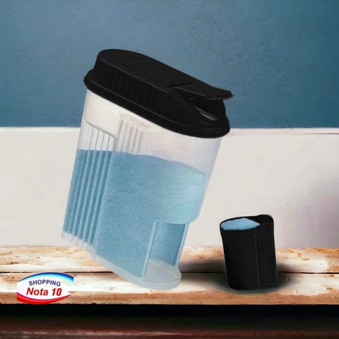 Porta Sabão em Pó com Copo Dosador