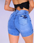 Bermuda Jeans Feminina Regular Meia Coxa - Marca Shyro’s Jeans- Clara com abertura na cintura - comprar online