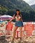 Mini Saia Jeans Feminina Cintura Alta com Cinto - Tam 42 - Marca Consciência Jeans - comprar online