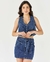 Mini Saia Jeans Cintura Média com Cinto - Marca Consciência Jeans