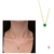 colar com pingente quadrado verde-banhado a ouro 18 K 45cm +5cm extensor - comprar online