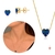 conjunto de luz coração com cristal em cor azul-banhada a ouro 18 K - comprar online