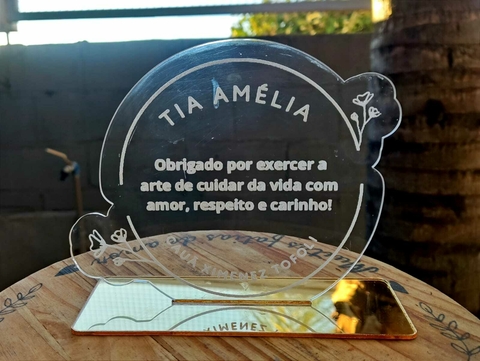 Placa de Homenagem, Quadro, Centro de Mesa, Topo de Bolo Personalizado em Acrílico de 2mm - comprar online