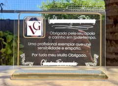 Imagem do Placa de Homenagem, Quadro, Centro de Mesa, Topo de Bolo Personalizado em Acrílico de 2mm