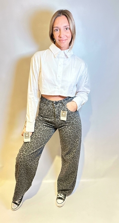 Jean Wide Leg Animal Print - tienda online