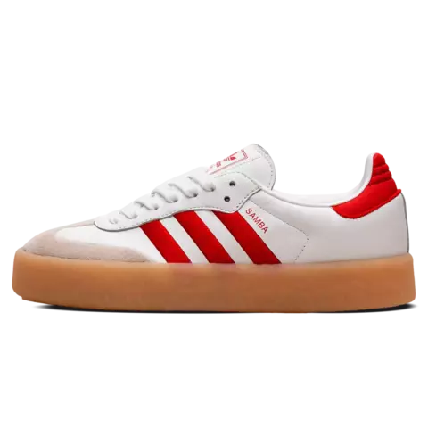 Tênis Adidas Sambae Feminino "Scarlet Red" Branco / Vermelho