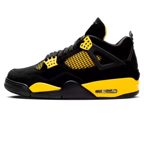 Tênis Air Jordan 4 "Thunder" Preto Amarelo (PREMIUM)