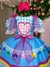Vestido Marie Junino infantil Luxo Quermesse do Amor Azul na internet
