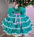 Vestido Bella Child Junino Quadrilha Encantada Verde Tiffany Luxo - comprar online