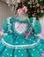 Vestido Bella Child Junino Quadrilha Encantada Verde Tiffany Luxo na internet