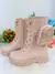Bota/Coturno Nilqi Malu Bolsinha Cano Alto Rose - comprar online