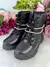 Bota Coturno Flor Di Mila Preta Fashion - Minúsculos Kids