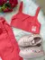 Conjunto Blogueirinha Sarja Happy Calça Coral - comprar online