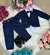 Conjunto Meninos Kanga Social Azul Marinho Terno