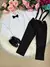Conjunto Meninos Kanga Social Preto Suspensorio - comprar online