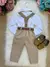 Conjunto Meninos Miss Cherry Rafael Suspensorio Caramelo-Beige na internet